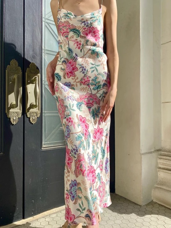 Anthropologie Dresses & Skirts - NWT ‘Dress Forum Los Angeles’ Maxi Cowl Neck Slip Dress in Paisley Floral, Small